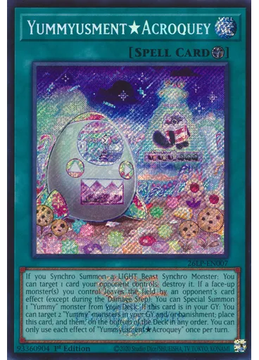 Yummyusment★Acroquey (Secret Rare 1st Edition Emblazoned)