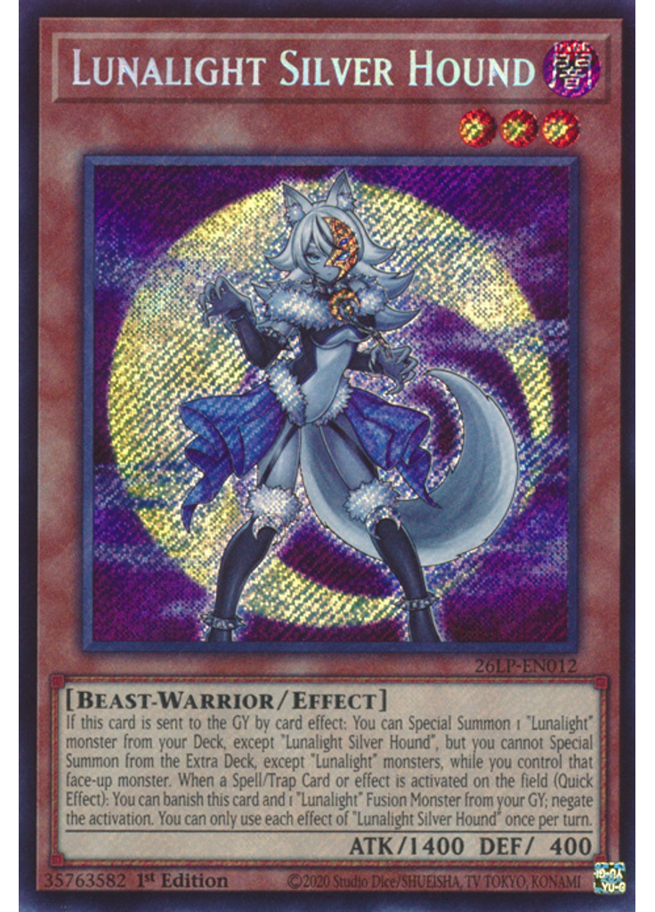 Lunalight Silver Hound (Secret Rare 1st Edition)