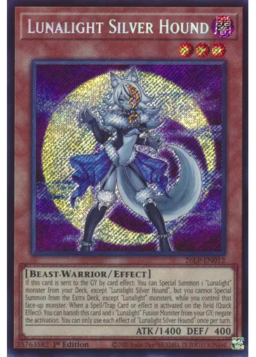 Lunalight Silver Hound (Secret Rare 1st Edition)