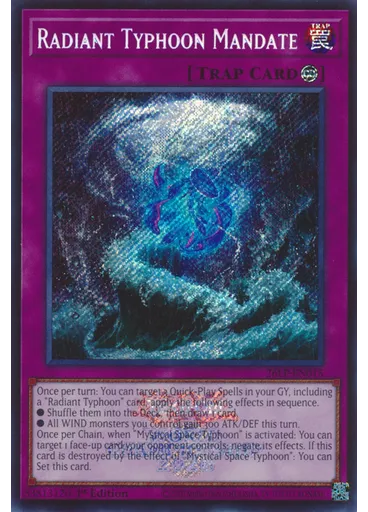 Radiant Typhoon Mandate (Secret Rare 1st Edition Emblazoned)