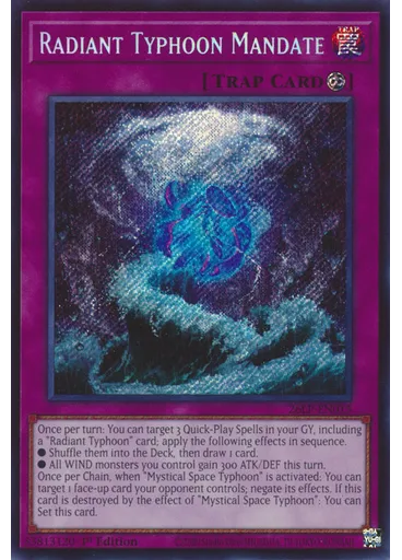 Radiant Typhoon Mandate (Secret Rare 1st Edition)