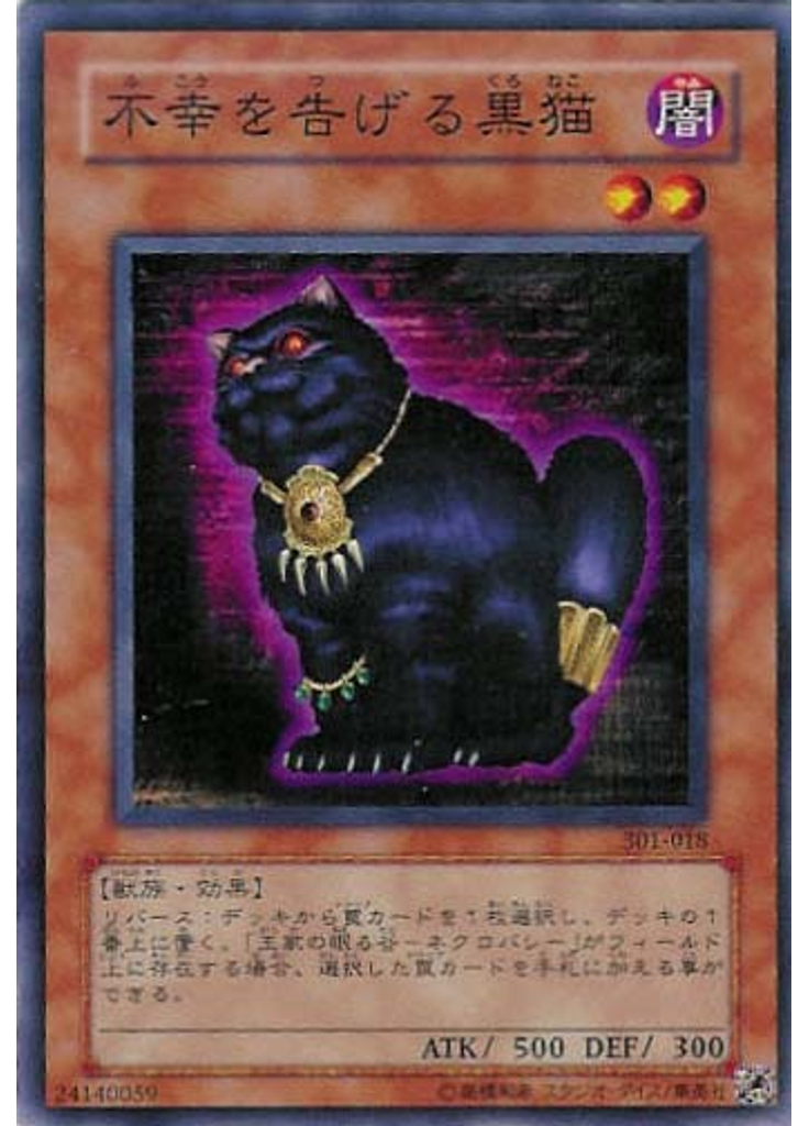 不幸を告げる黒猫