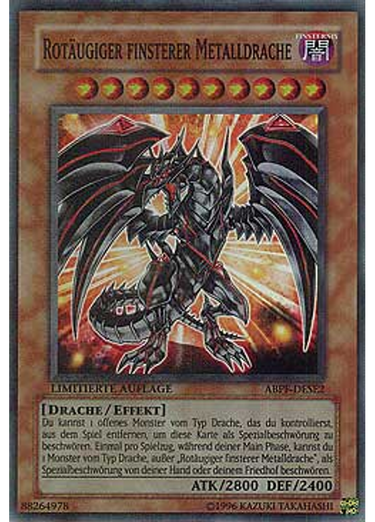 Rotäugiger finsterer Metalldrache