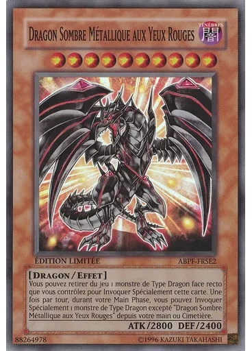Dragon Sombre Métallique aux Yeux Rouges