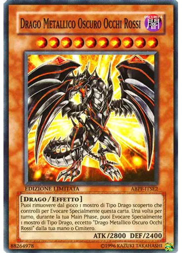Drago Metallico Oscuro Occhi Rossi