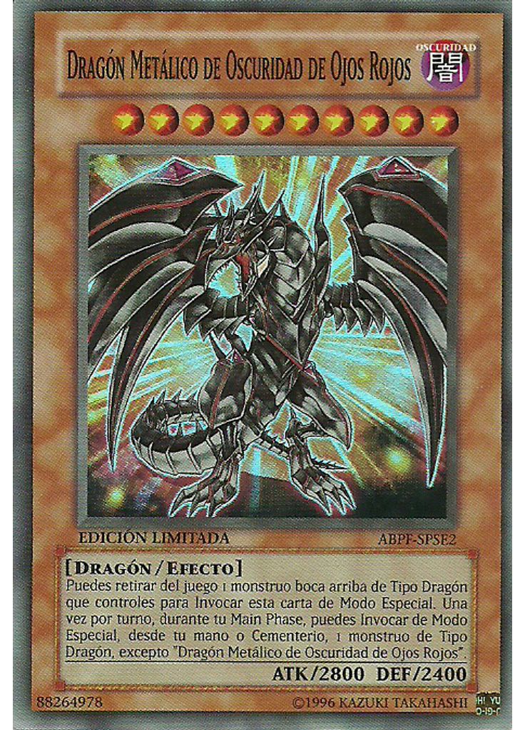 Dragón Metálico de Oscuridad de Ojos Rojos