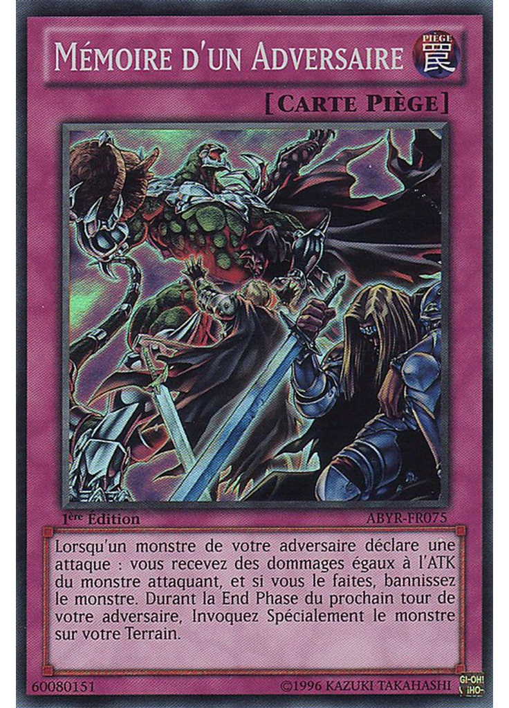 Mémoire d'un Adversaire