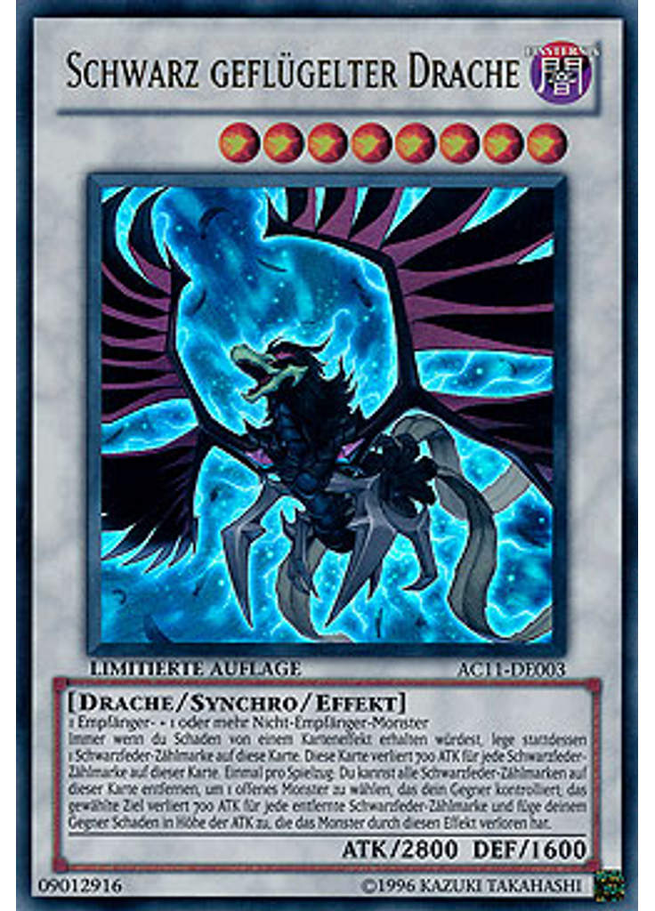 Schwarz geflügelter Drache