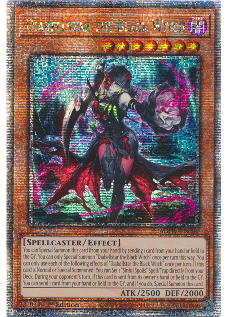 Diabellstar the Black Witch (Quarter Century Secret Rare 1st Edition)