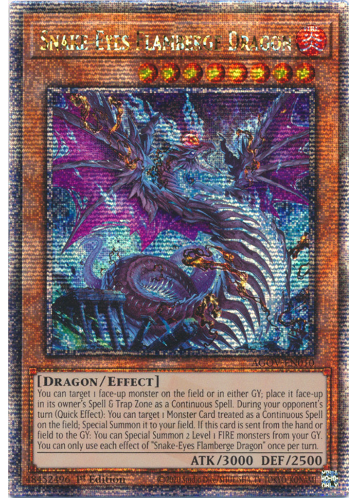 Snake-Eyes Flamberge Dragon (Quarter Century Secret Rare 1st Edition)