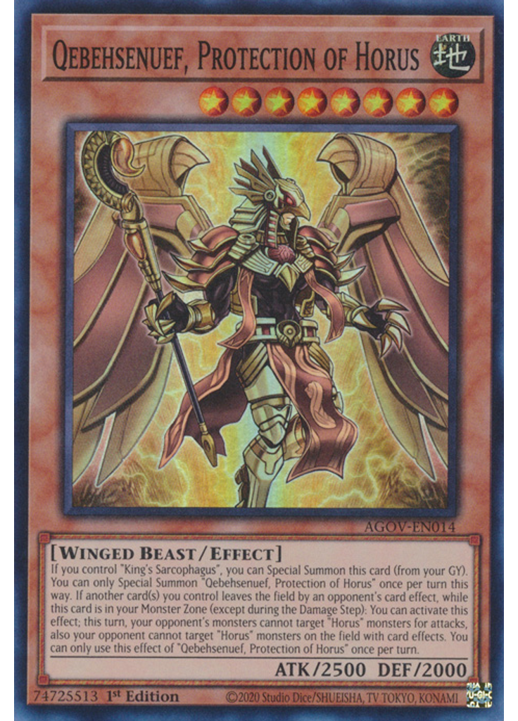 Qebehsenuef, Protection of Horus