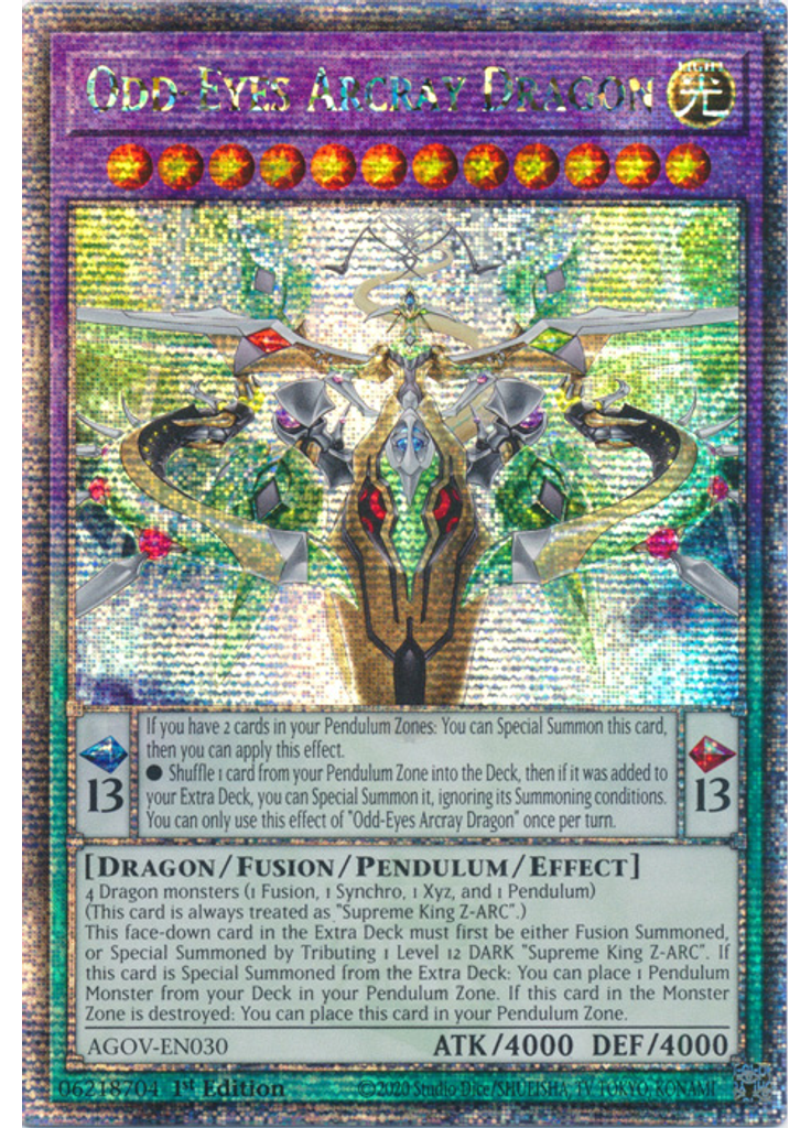 Odd-Eyes Arcray Dragon (Quarter Century Secret Rare 1st Edition)