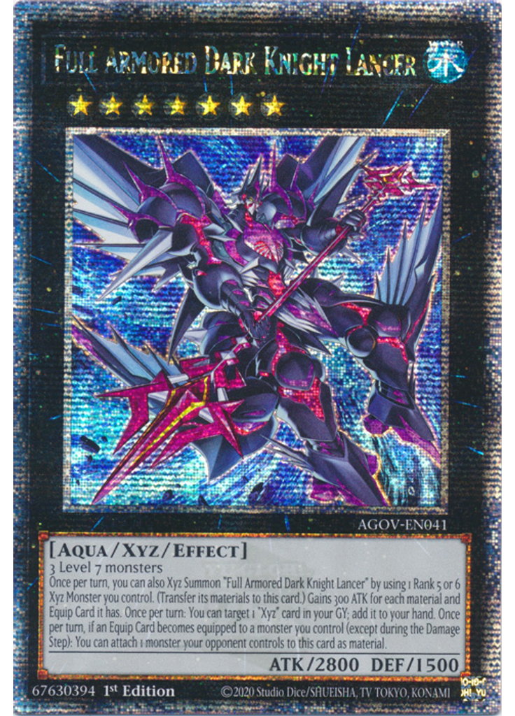 Full Armored Dark Knight Lancer (Quarter Century Secret Rare 1st Edition)