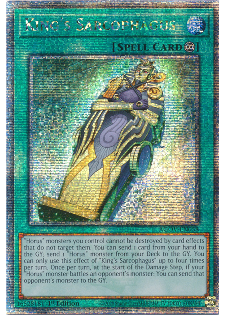 King's Sarcophagus (Quarter Century Secret Rare 1st Edition)