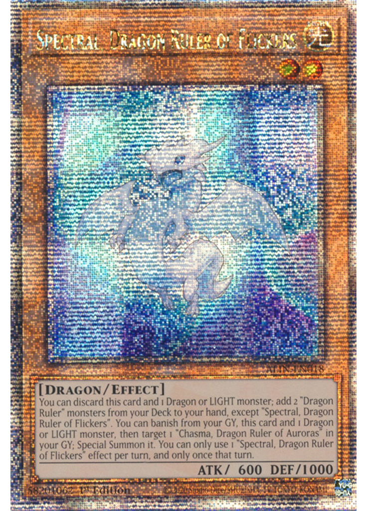 Spectral, Dragon Ruler of Flickers (Quarter Century Secret Rare 1st Edition)