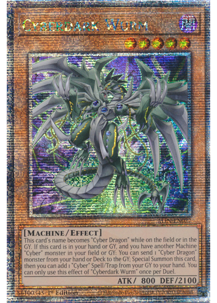 Cyberdark Wurm (Quarter Century Secret Rare 1st Edition)