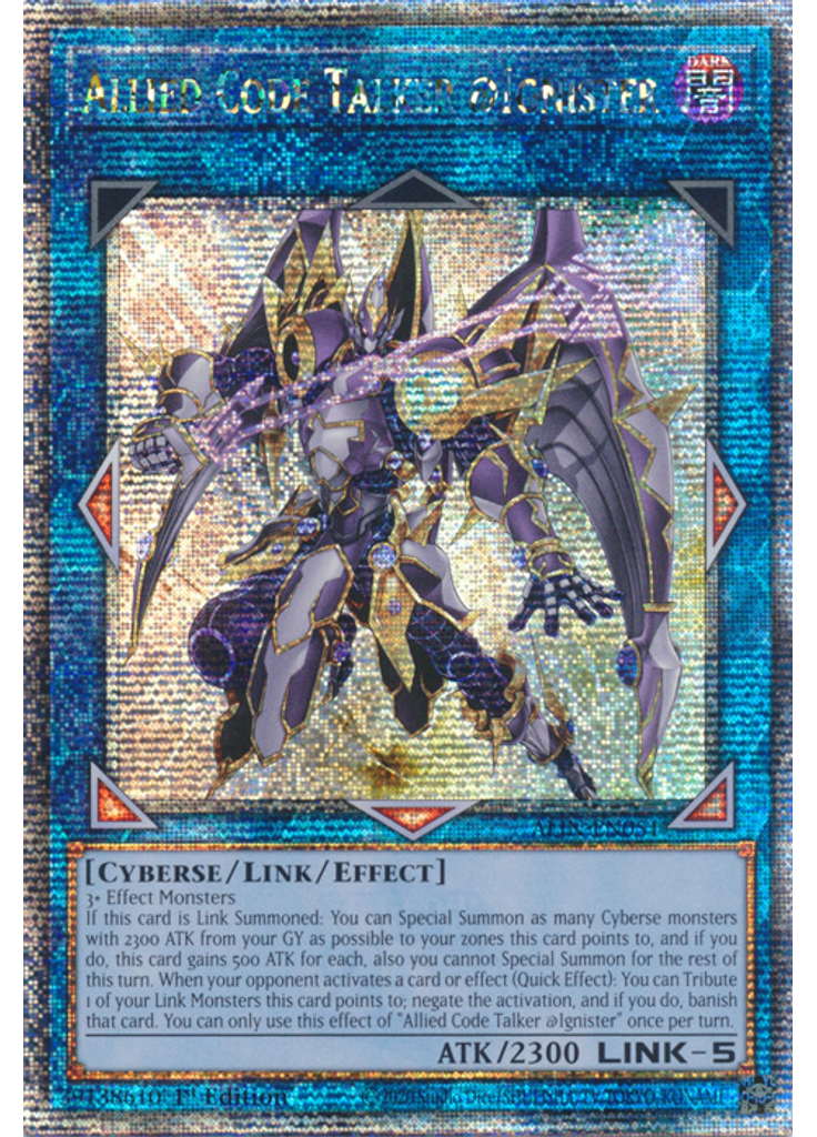 Allied Code Talker @Ignister (Quarter Century Secret Rare 1st Edition)