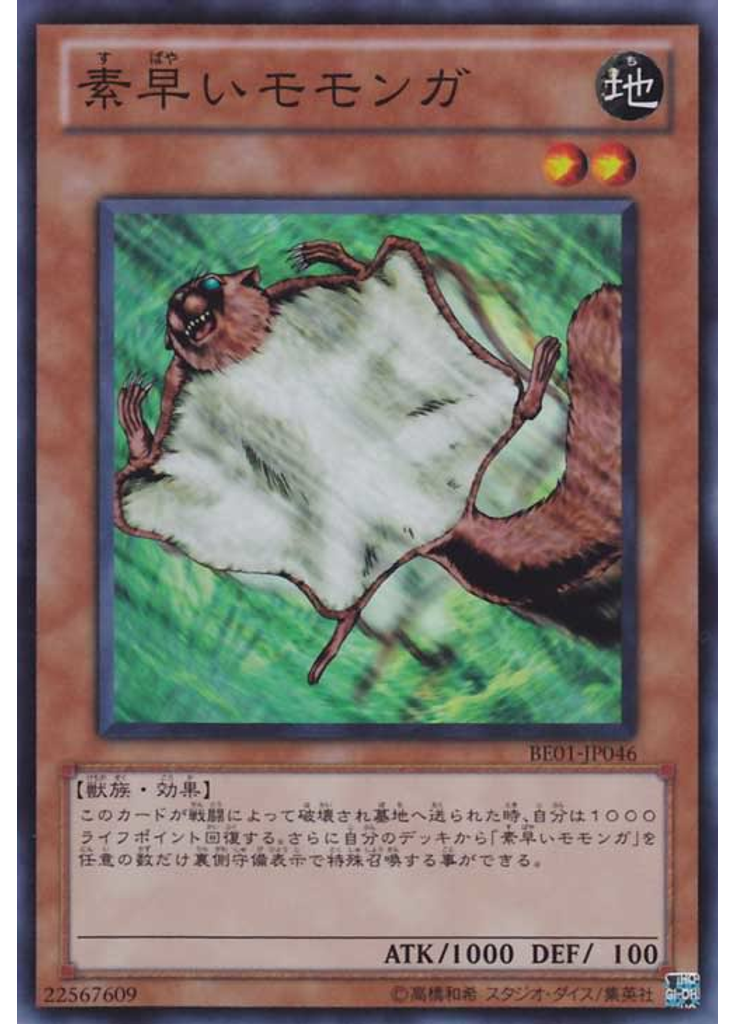 素早いモモンガ