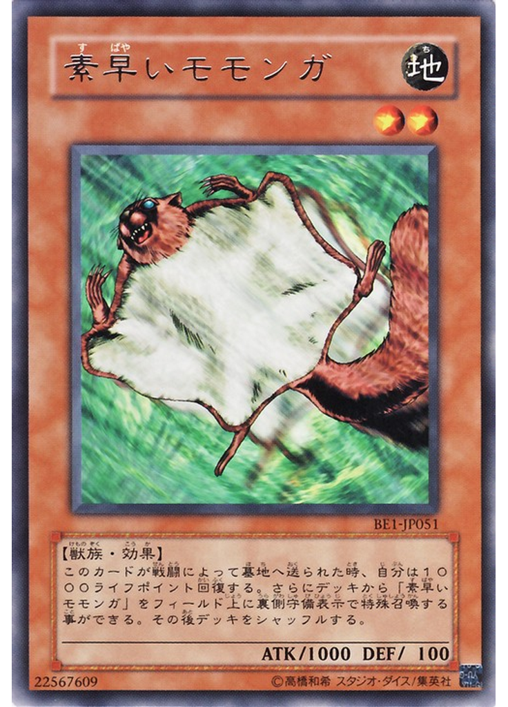 素早いモモンガ