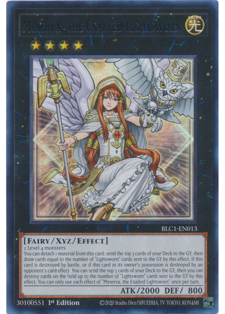 Minerva, the Exalted Lightsworn (Ultra Rare 1st Edition Silver)