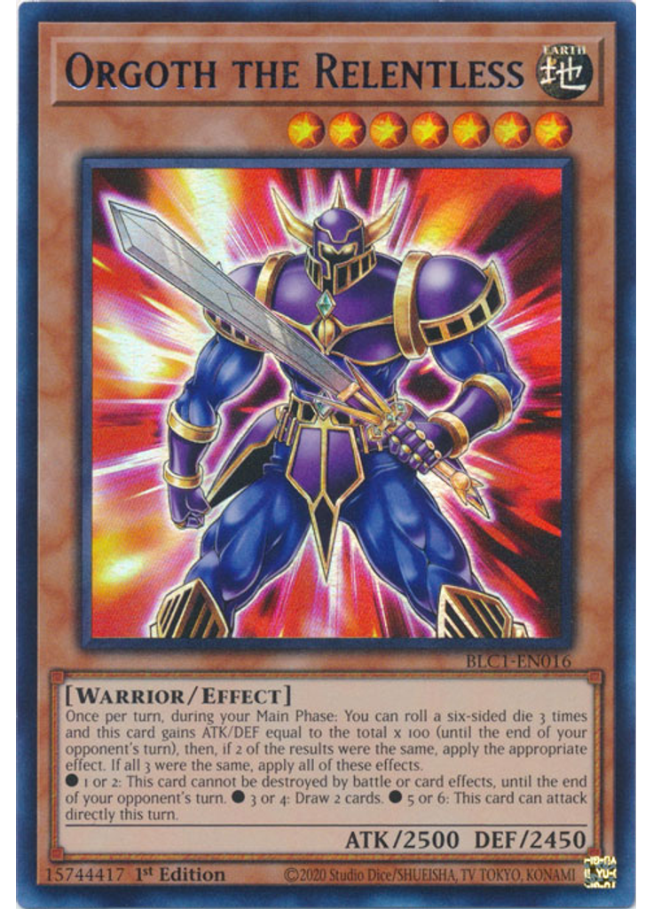 Orgoth the Relentless (Ultra Rare 1st Edition Silver)