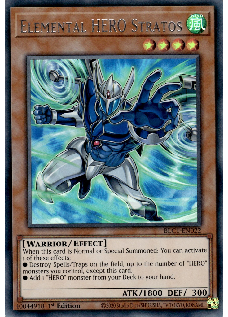Elemental HERO Stratos (Ultra Rare 1st Edition Silver)
