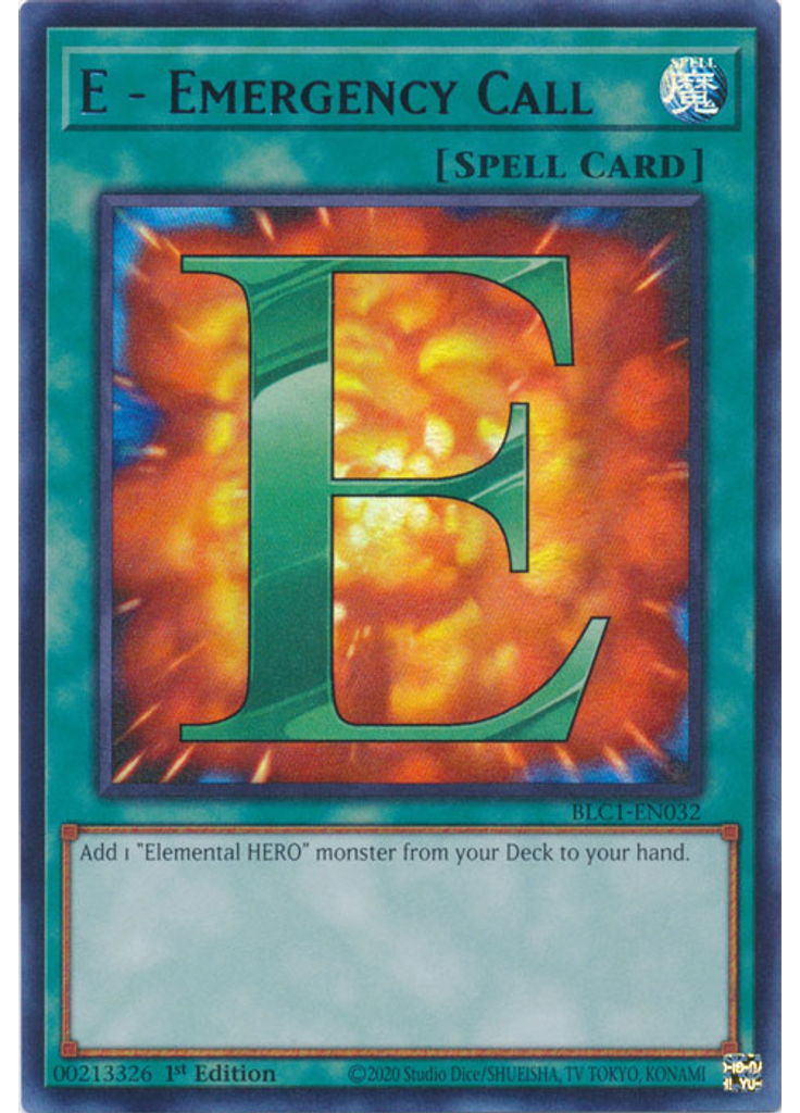 E - Emergency Call (Ultra Rare 1st Edition Silver)