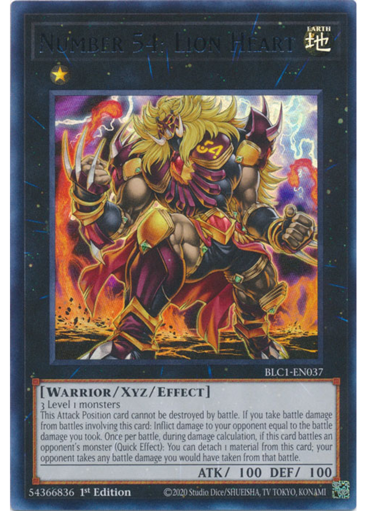 Number 54: Lion Heart (Ultra Rare 1st Edition Silver)