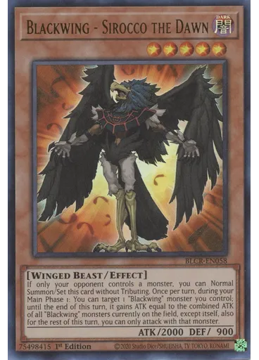 Blackwing - Sirocco the Dawn — Battles of Legend: Crystal Revenge