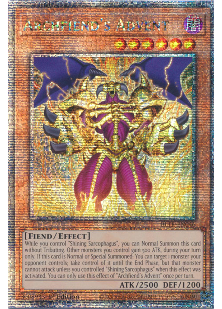 Archfiend's Advent (Quarter Century Secret Rare 1st Edition)