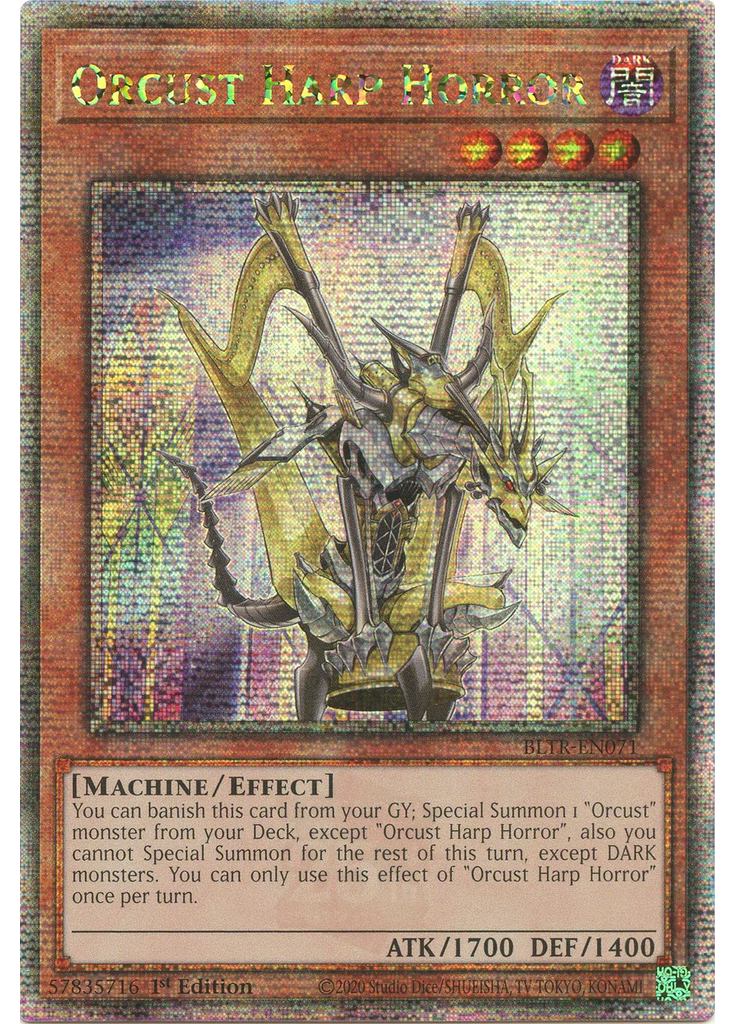 Orcust Harp Horror (Quarter Century Secret Rare 1st Edition)