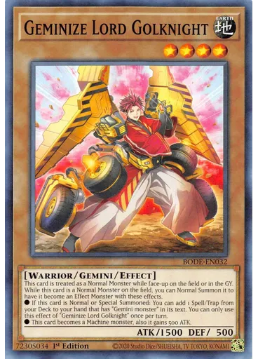 Geminize Lord Golknight