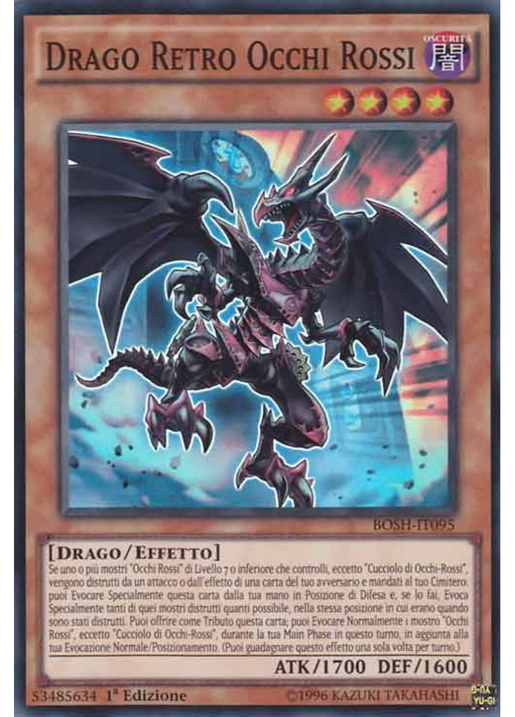 Drago Retro Occhi Rossi
