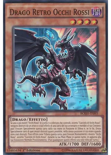 Drago Retro Occhi Rossi