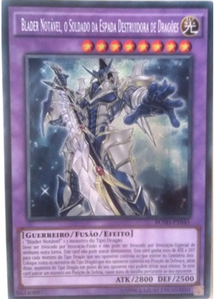 Blader Notável, o Soldado da Espada Destruidora de Dragões (Secret Rare Unlimited)