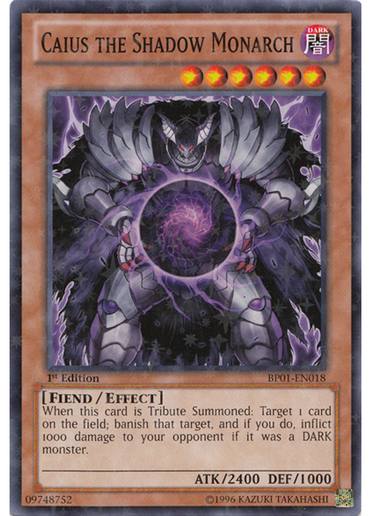 Caius the Shadow Monarch (Starfoil Rare 1st Edition)