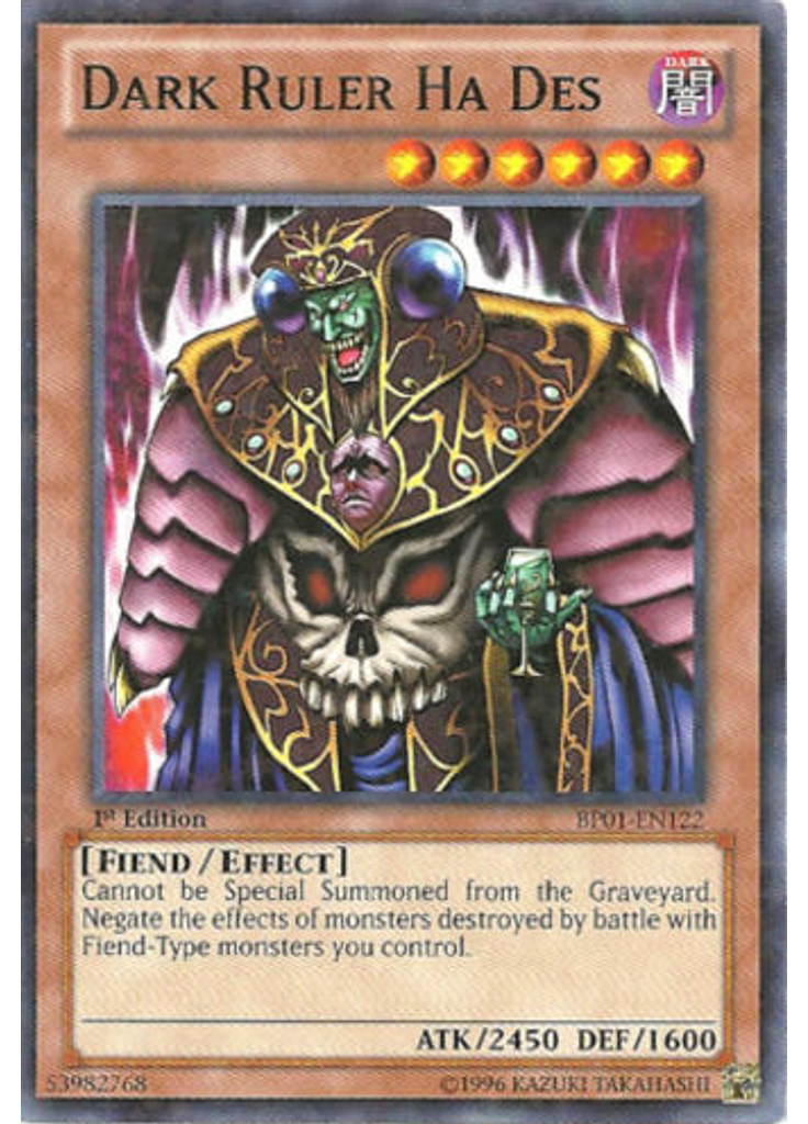 Dark Ruler Ha Des (Starfoil Rare 1st Edition)