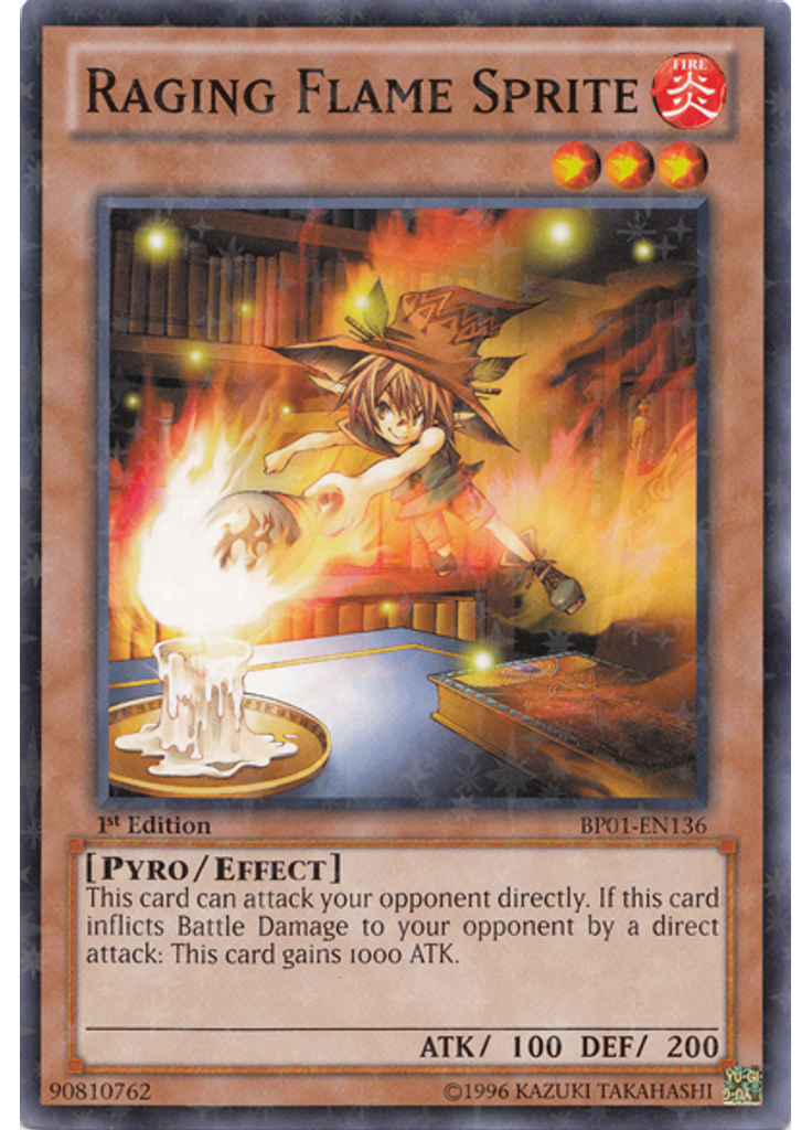 Raging Flame Sprite (Starfoil Rare 1st Edition)