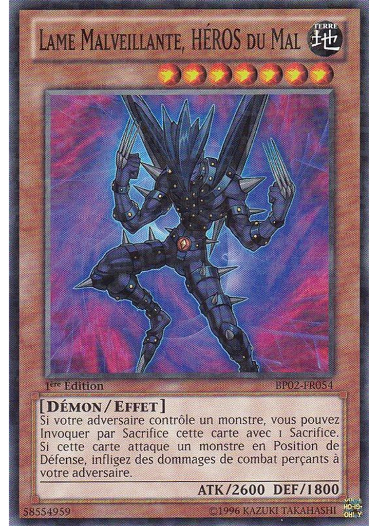 Lame Malveillante, HÉROS du Mal (Mosaic Rare 1st Edition)