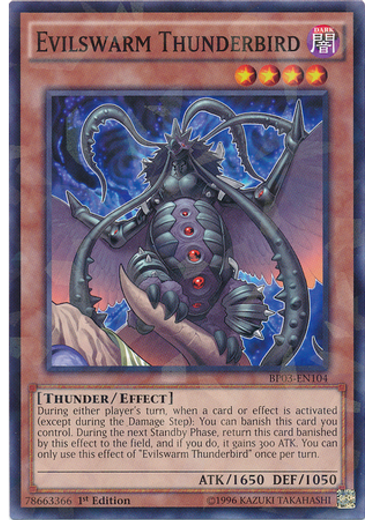 Evilswarm Thunderbird (Shatterfoil Rare 1st Edition)