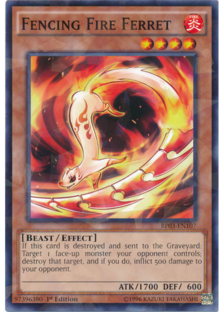 Fencing Fire Ferret (Shatterfoil Rare 1st Edition)