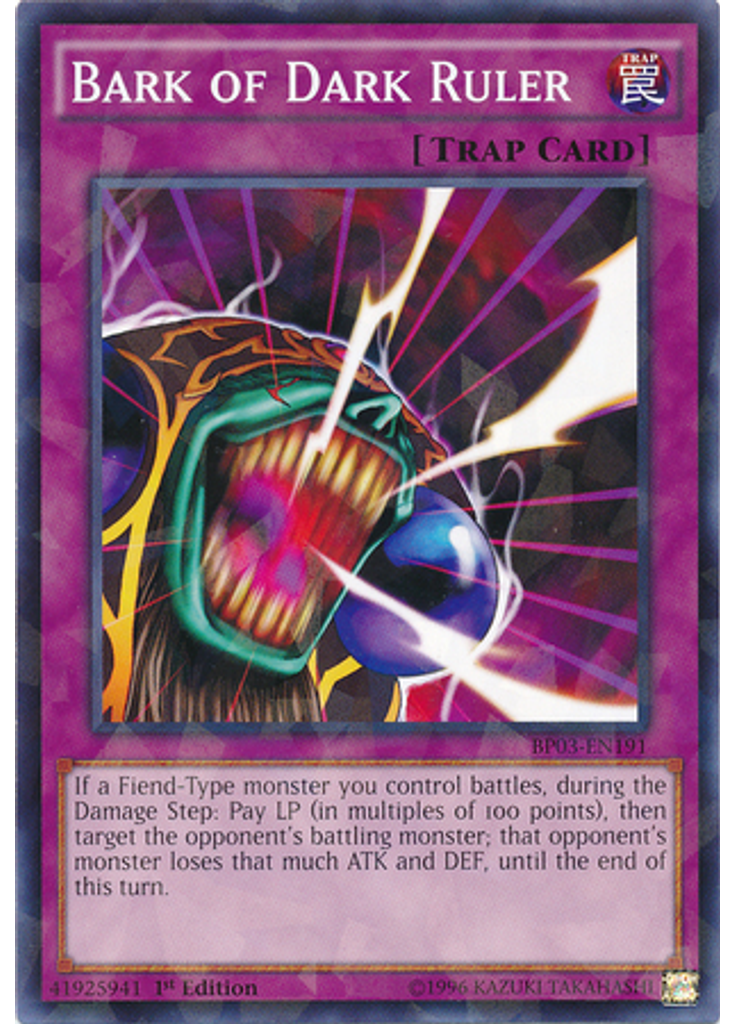 Bark of Dark Ruler (Shatterfoil Rare 1st Edition)