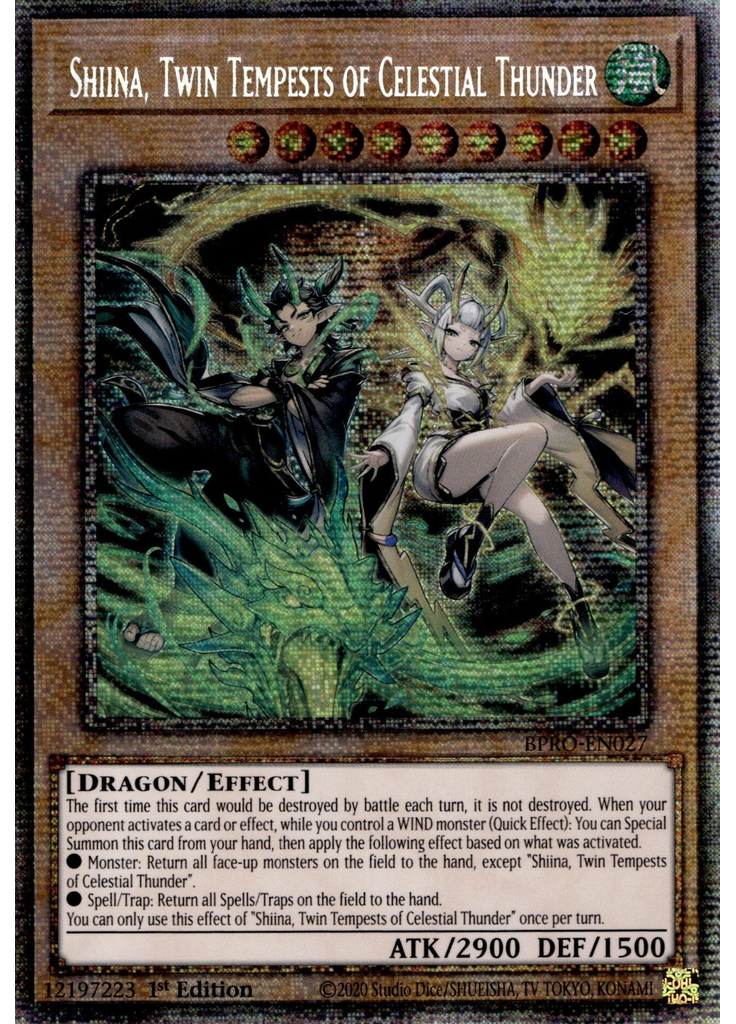 Shiina, Twin Tempests of Celestial Thunder (Starlight Rare 1st Edition)