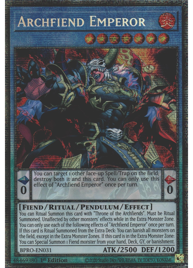 Archfiend Emperor (Starlight Rare 1st Edition)