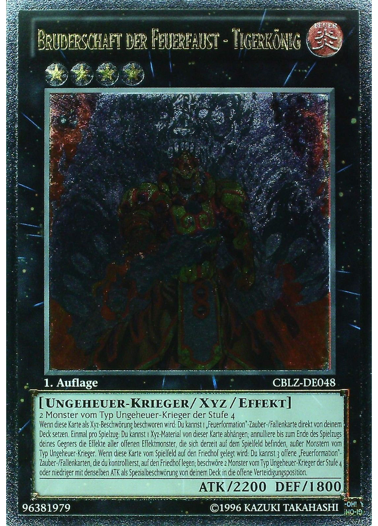 Bruderschaft der Feuerfaust - Tigerkönig (Ultimate Rare 1st Edition)