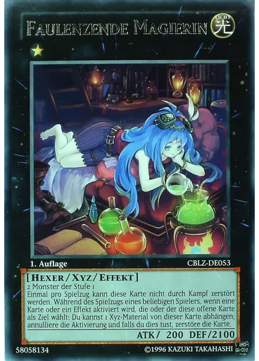 Faulenzende Magierin