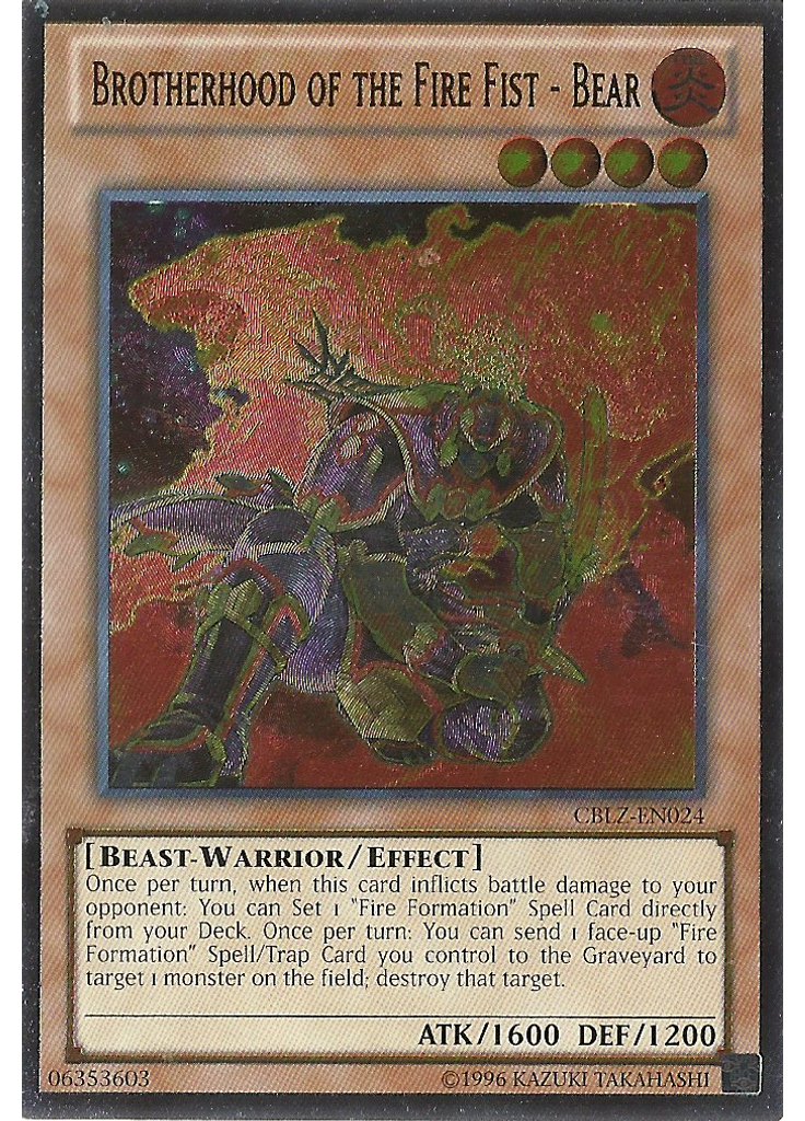 Brotherhood of the Fire Fist - Bear (Ultimate Rare Unlimited)