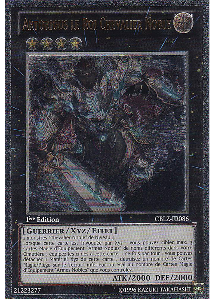 Artorigus le Roi Chevalier Noble (Ultimate Rare 1st Edition)