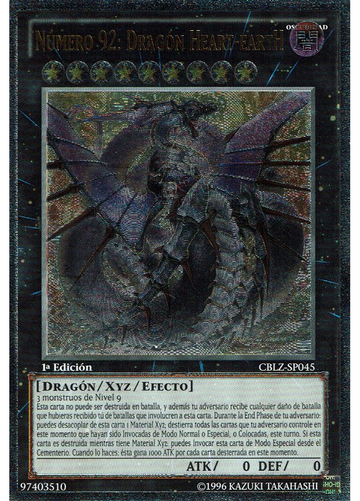 Número 92: Dragón Heart-eartH (Ultimate Rare 1st Edition)