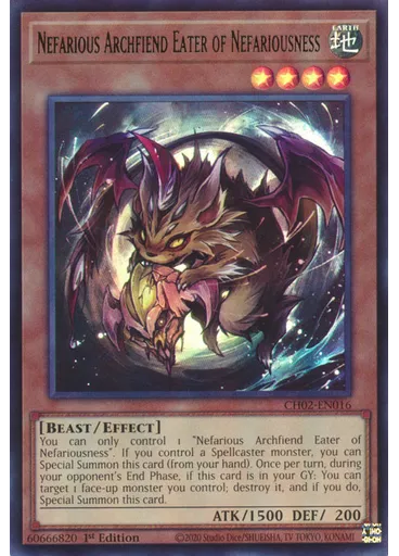 Nefarious Archfiend Eater of Nefariousness — THE CHRONICLES DECK: Spirit Charmers (All-Foil Edition)